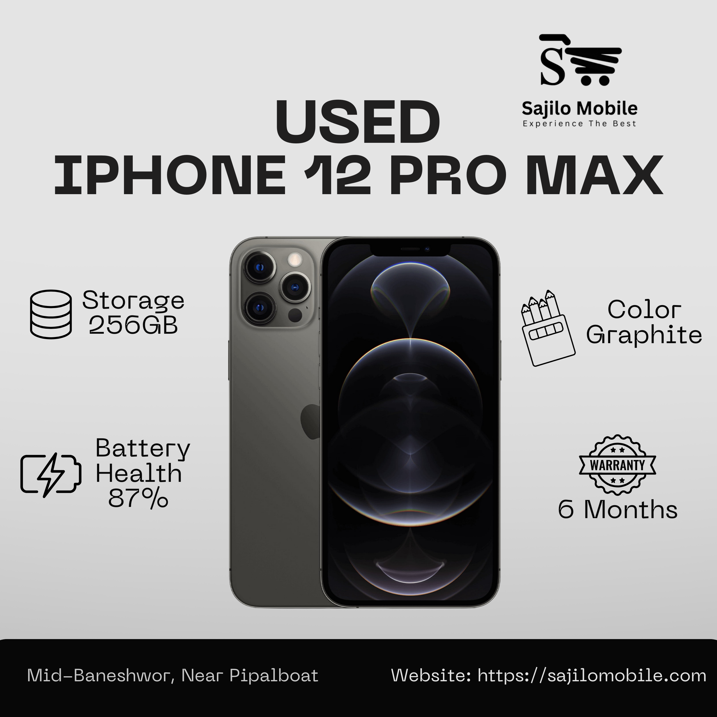  Used iPhone 12 Pro Max - Graphite